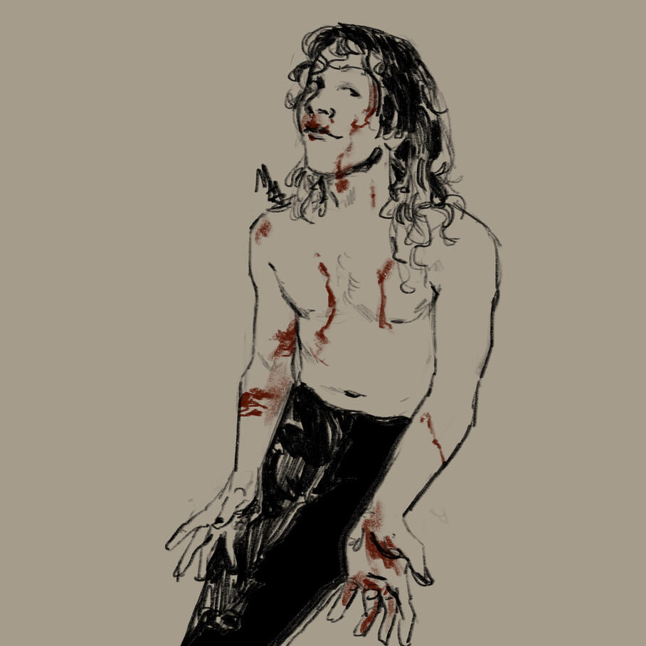 A study of a young James Hetfield (of Metallica).