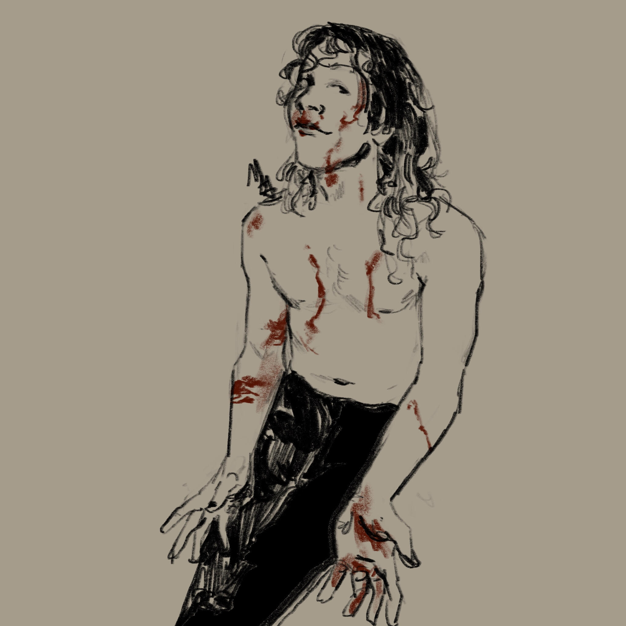 A study of a young James Hetfield (of Metallica).